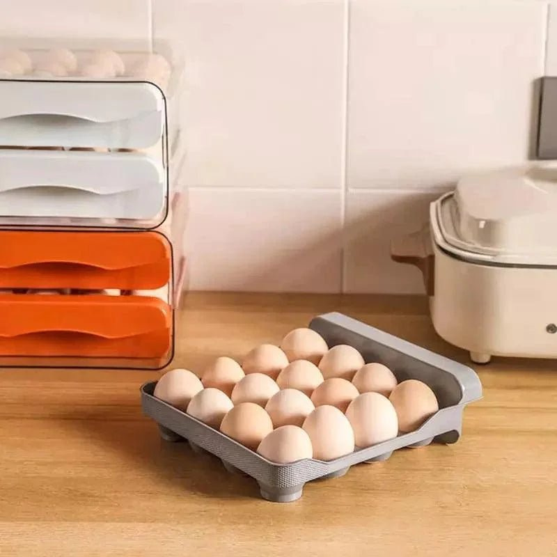 Organizador de Gavetas para Ovos Transparente para Geladeira Lenogue