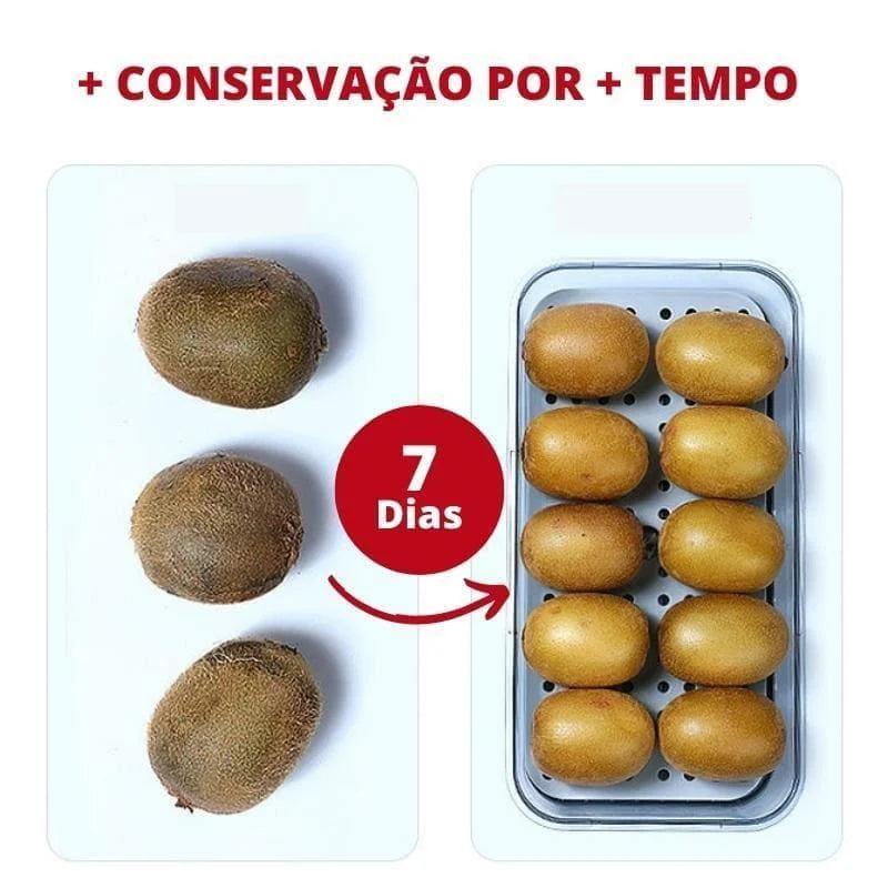 Organizador de Geladeira Transparente com Marcador de Data para Alimentos Lenogue