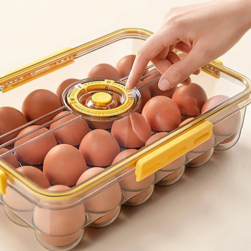 Organizador de Geladeira Transparente com Marcador de Data para Alimentos Lenogue