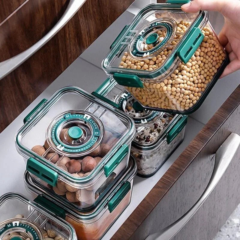 Organizador de Geladeira Transparente com Marcador de Data para Alimentos Lenogue