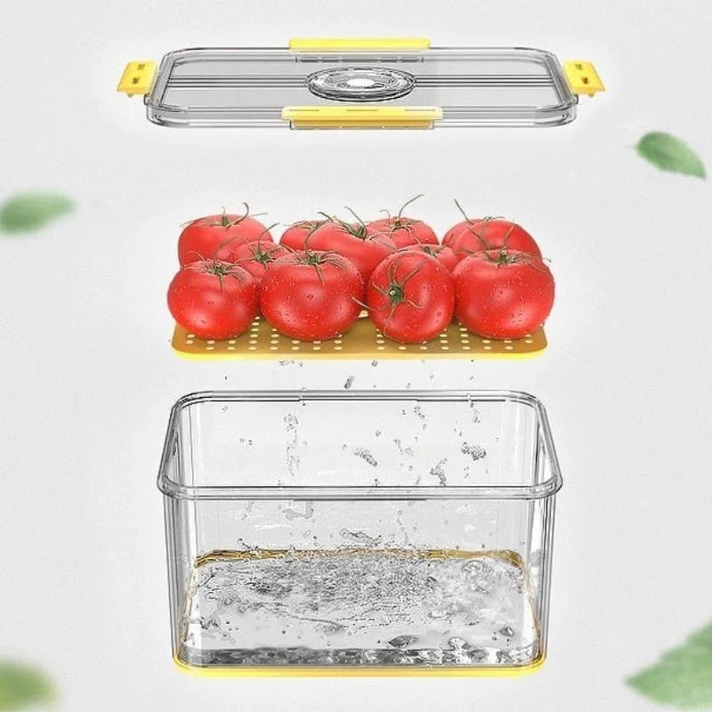 Organizador de Geladeira Transparente com Marcador de Data para Alimentos Lenogue
