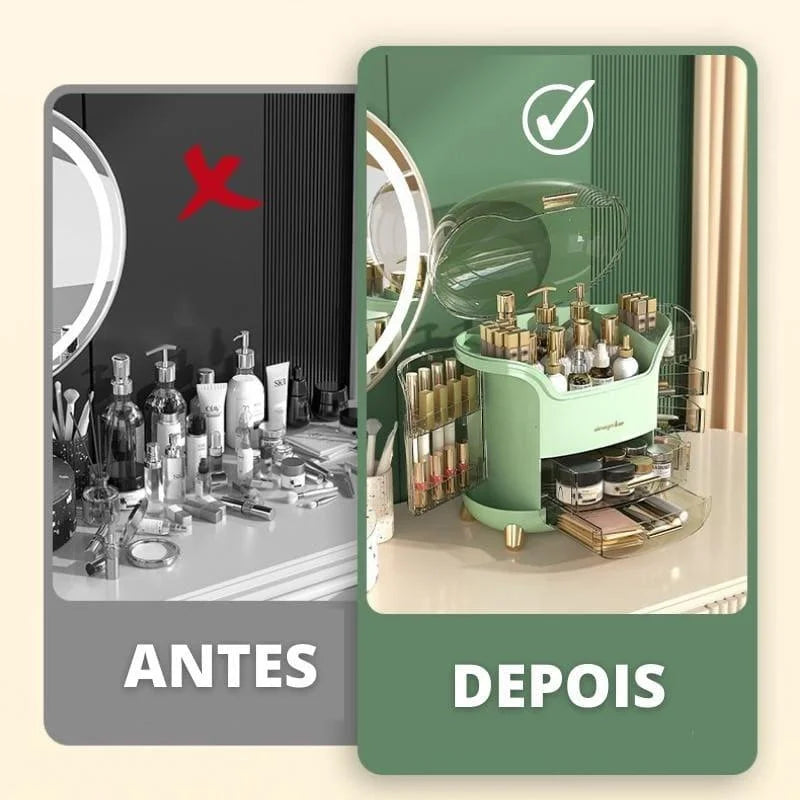 Organizador de Maquiagem Acrílico Transparente para Bancada de Beleza Lenogue