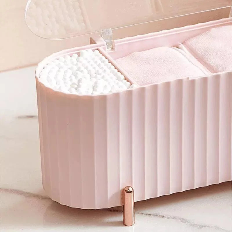 Organizador de Maquiagem Porta Esponja e Algodão com Design Luxuoso Lenogue
