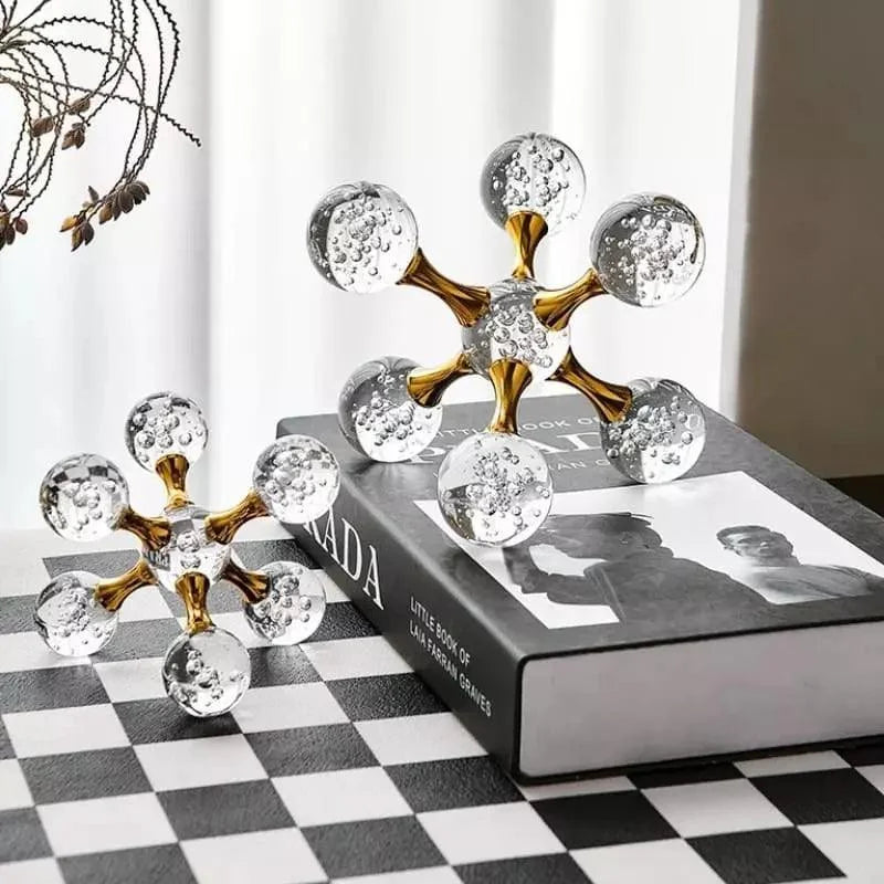 Ornamento de Cristal Molecular para Decoração de Mesa Lenogue