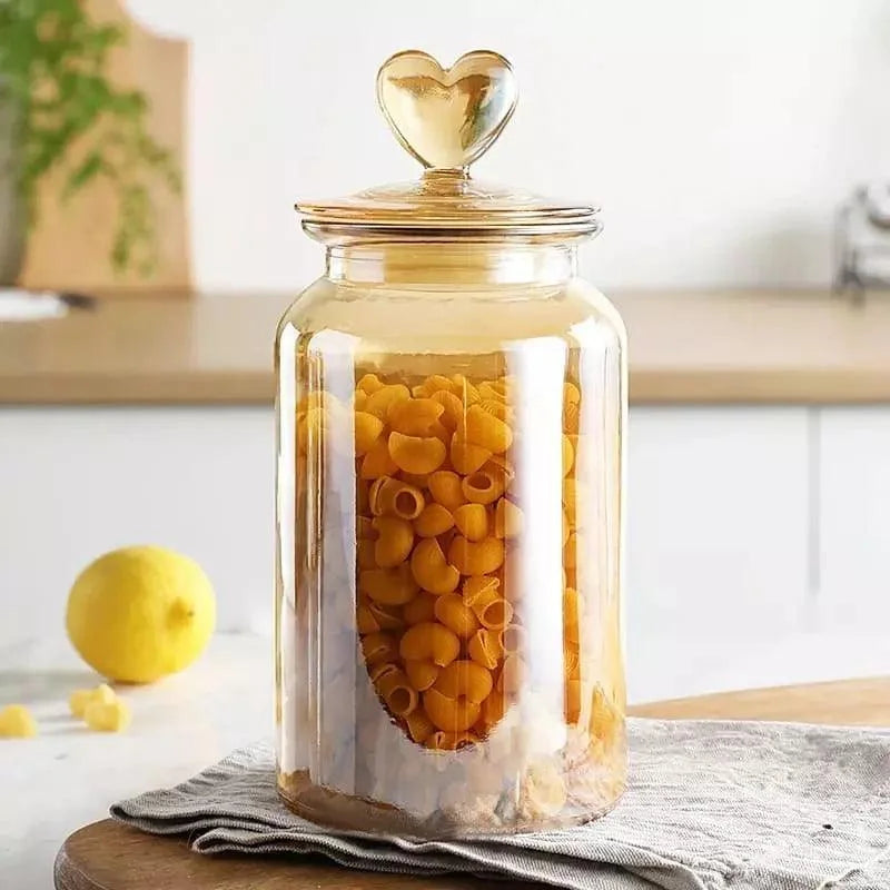 Potes de Vidro Herméticos com Vedação de Silicone Lenogue Transparente (1350ml)