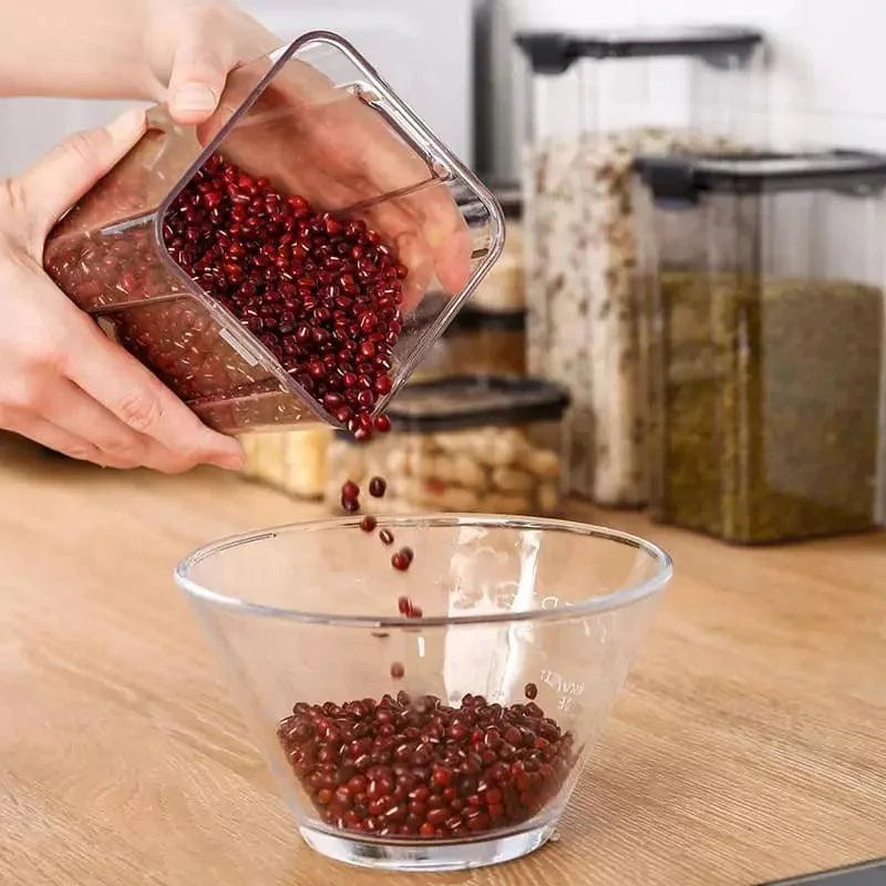 Potes Herméticos Transparente com Vedação para Mantimentos Lenogue
