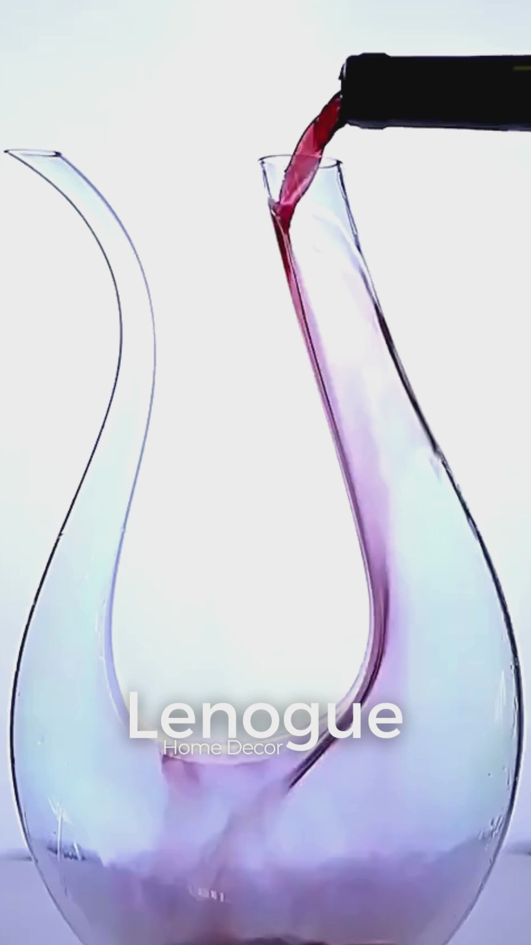 Decanter de Vinho de Vidro em Formato de Cisne 1500ml Lenogue