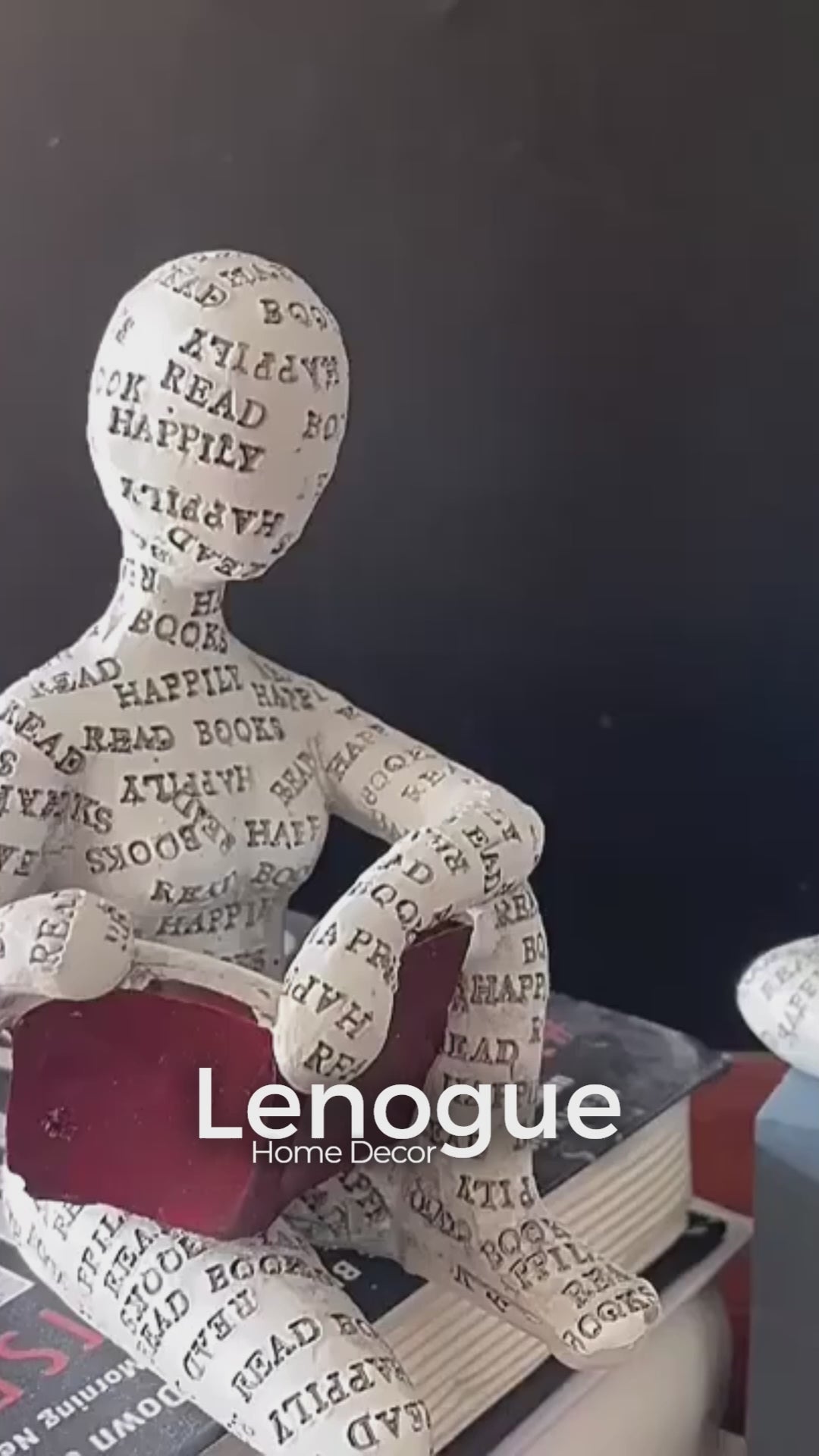Escultura Abstrata de Resina para Decoração de Sala Lenogue