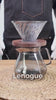 Bule de Café em Vidro Borossilicato com Coador Hario V60 para Preparo Lenogue