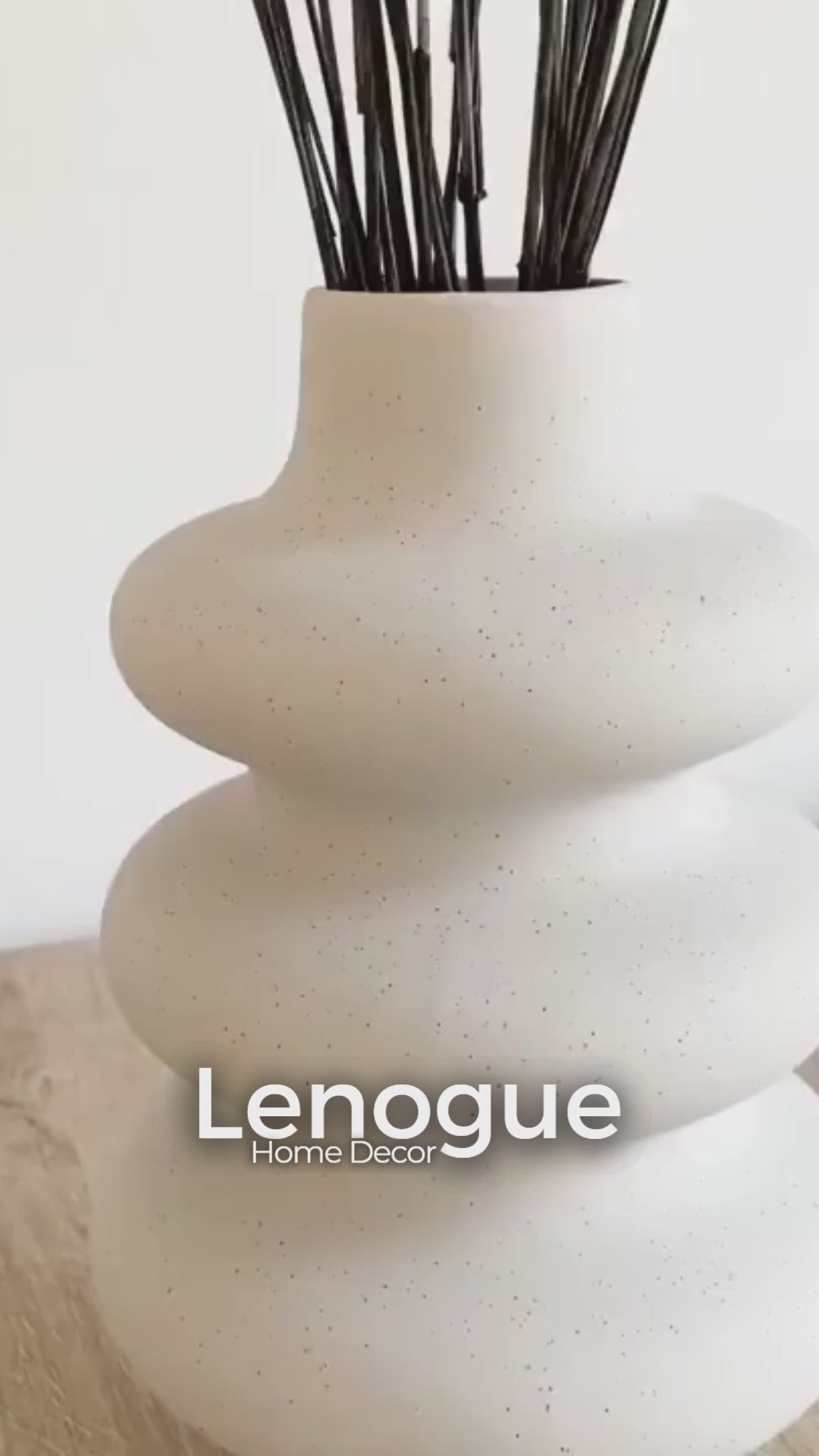 Vaso Cerâmico Estilo Nórdico Decorativo para Sala e Quarto Lenogue