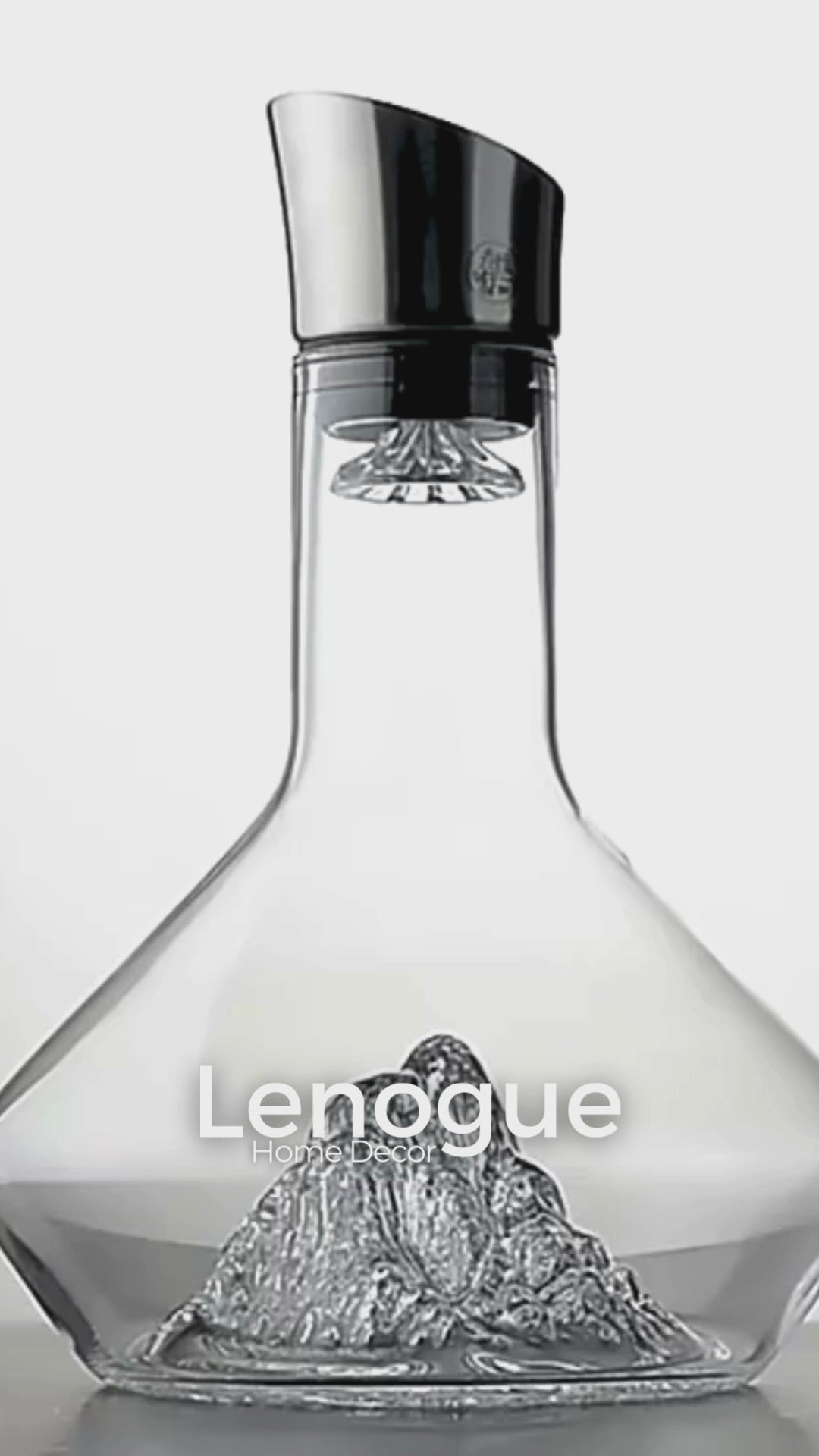 Decanter de Cristal Iceberg Feito à Mão para Bar e Bebidas Lenogue