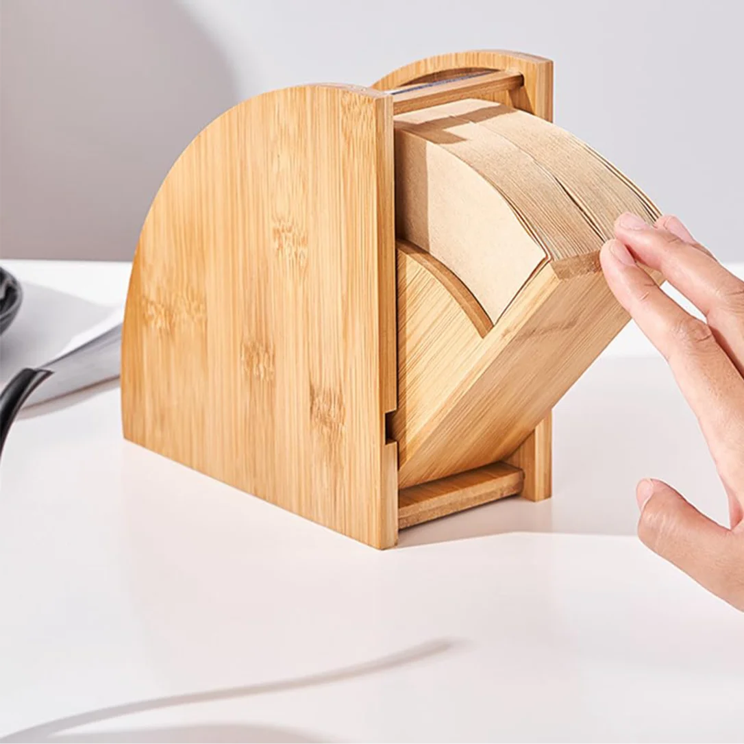 Suporte de Filtro de Café em Bambu para Organização de Cozinha Lenogue