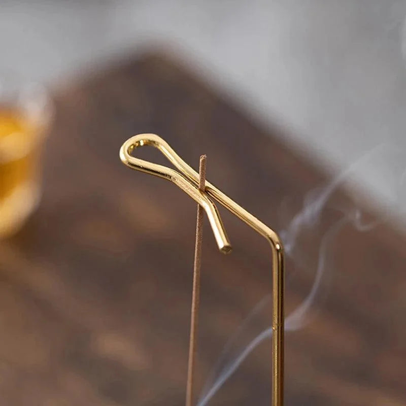 Suporte de Incenso Invertido de Madeira e Metal para Aromaterapia Lenogue
