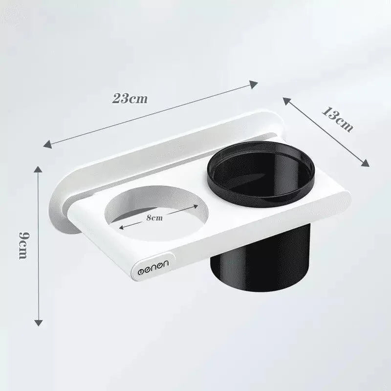 Suporte para Secador de Cabelo de Parede com Compartimentos Lenogue