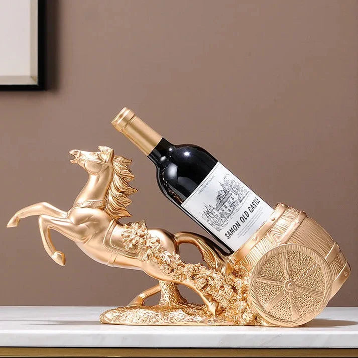 Suporte para Vinho Criativo em Resina Estilo Clássico Lenogue