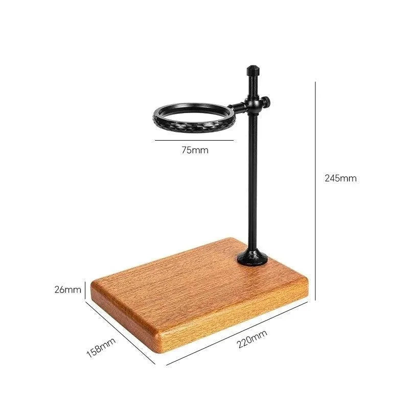 Suporte Porta Filtro de Café Americano com Base de Madeira Lenogue